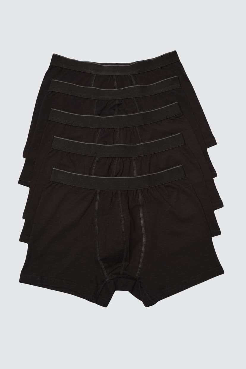 Siyah 5'li Paket Boxer