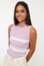 Trendyolmilla Lila Bisiklet Yaka Bluz TWOSS21BZ0370