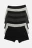Siyah-Antrasit-Gri Çok Renkli Basic 5'li Paket Pamuklu Boxer