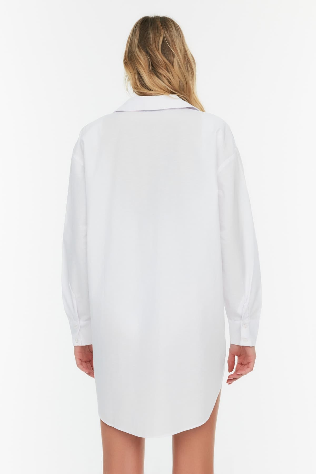 Trendyolmilla Beyaz Dokuma Plaj Gömleği TBESS22GO0664