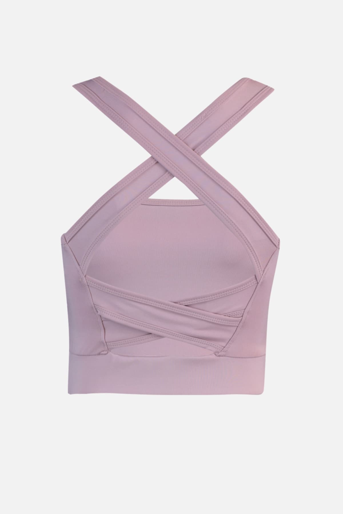 Trendyolmilla Gül Kurusu Destekli/Şekillendirici Sırt Detaylı Kare Yaka Örme Spor Sütyeni TWOSS22SS0040