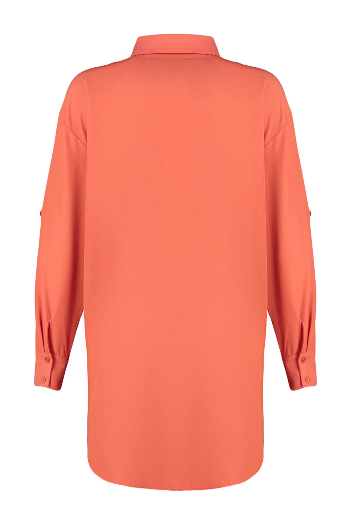 Trendyolmilla Nar Çiçeği Dokuma Plaj Gömleği TBESS22GO0664