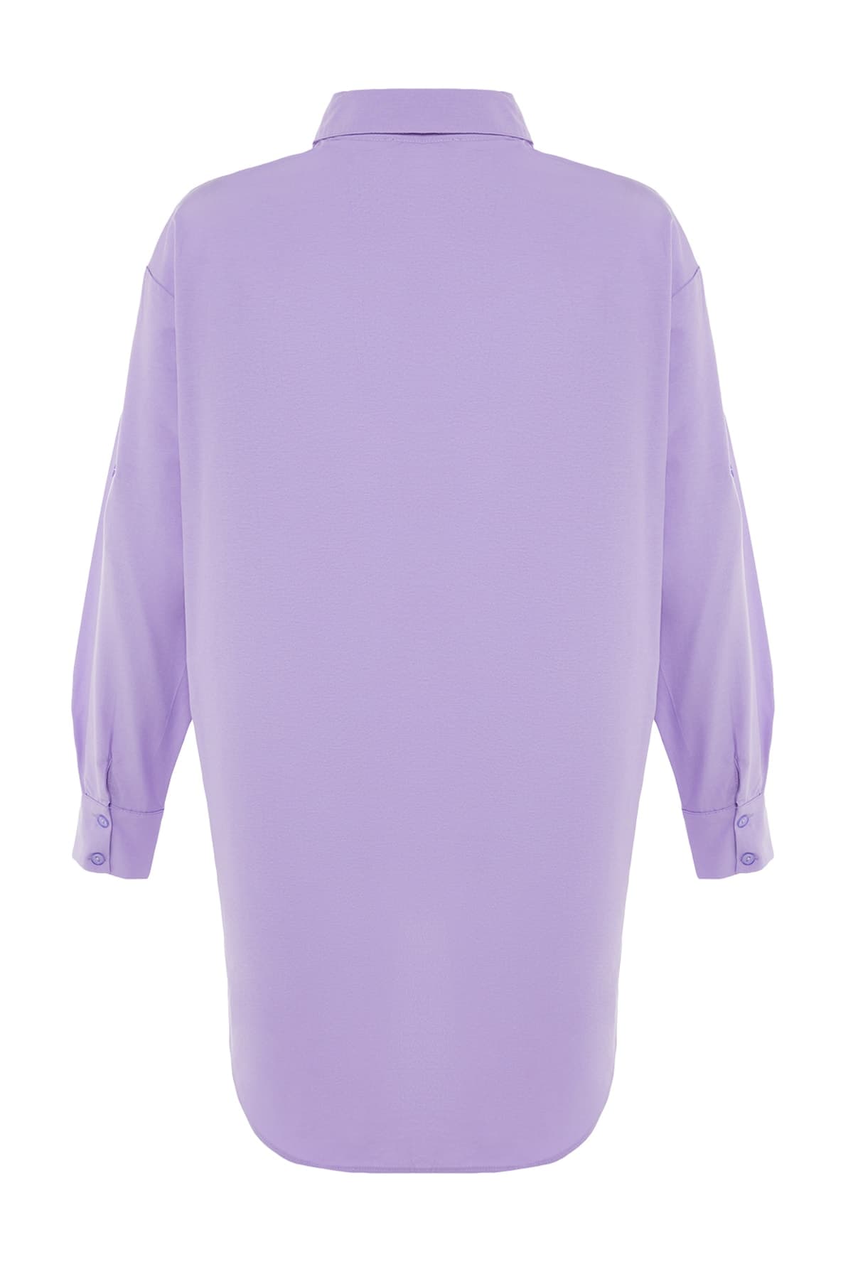 Trendyolmilla Lila Dokuma Plaj Gömleği TBESS22GO0664