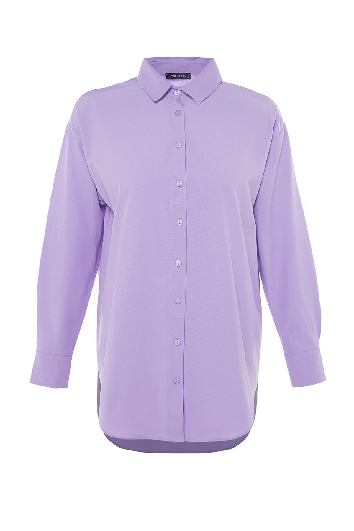 Trendyolmilla Lila Dokuma Plaj Gömleği TBESS22GO0664