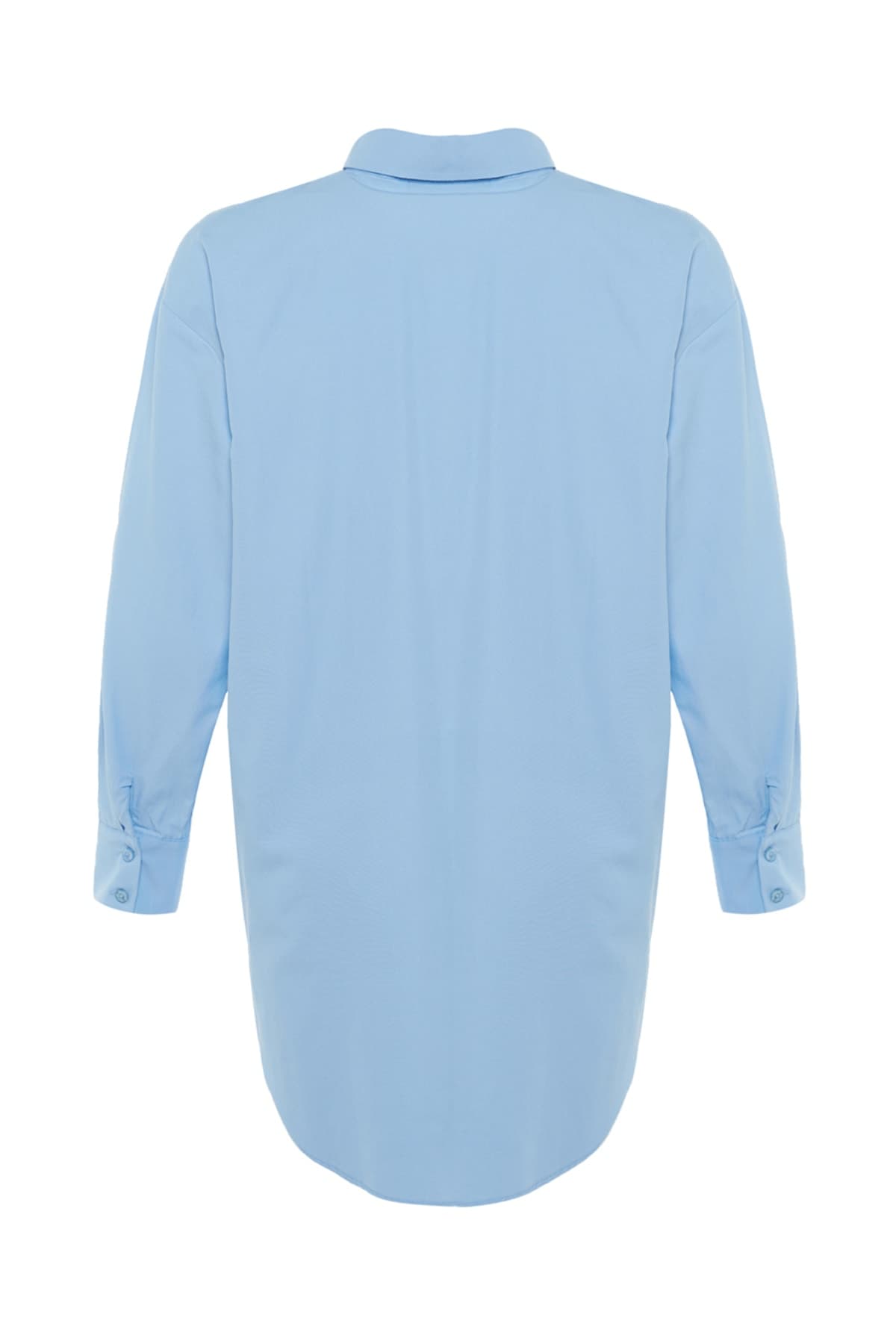 Trendyolmilla Açık Mavi Dokuma Plaj Gömleği TBESS22GO0664