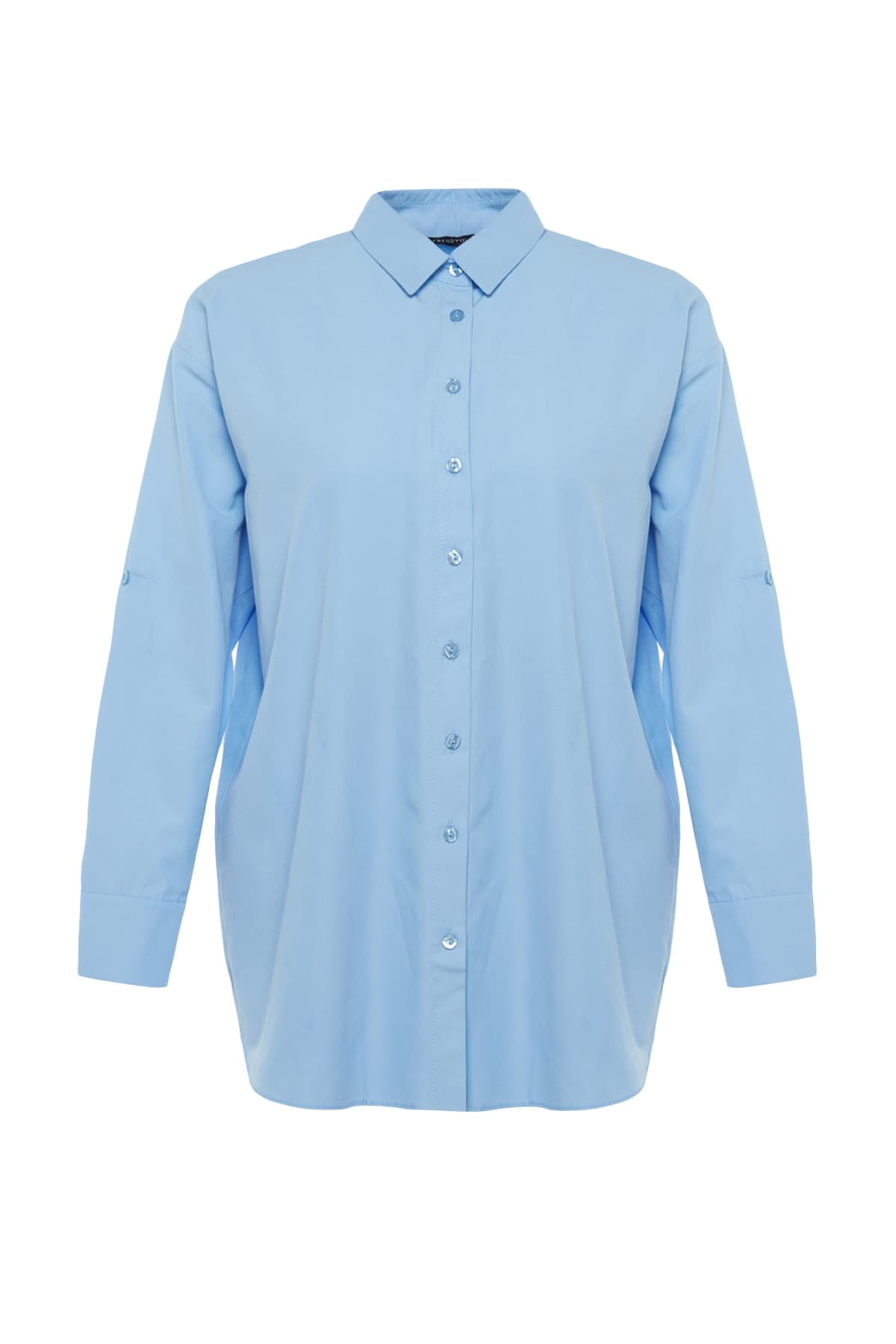 Trendyolmilla Açık Mavi Dokuma Plaj Gömleği TBESS22GO0664