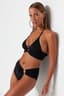 Siyah Bralet Aksesuarlı Yüksek Bel Bikini Takımı