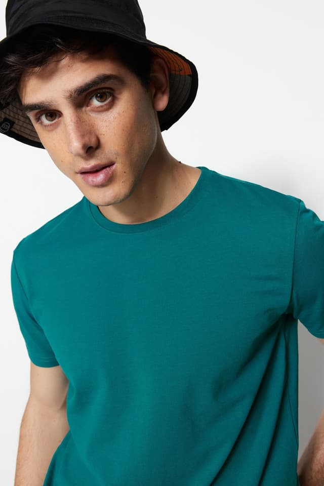 Product Petrol Regular/Normal Kesim Basic Kısa Kollu T-Shirt