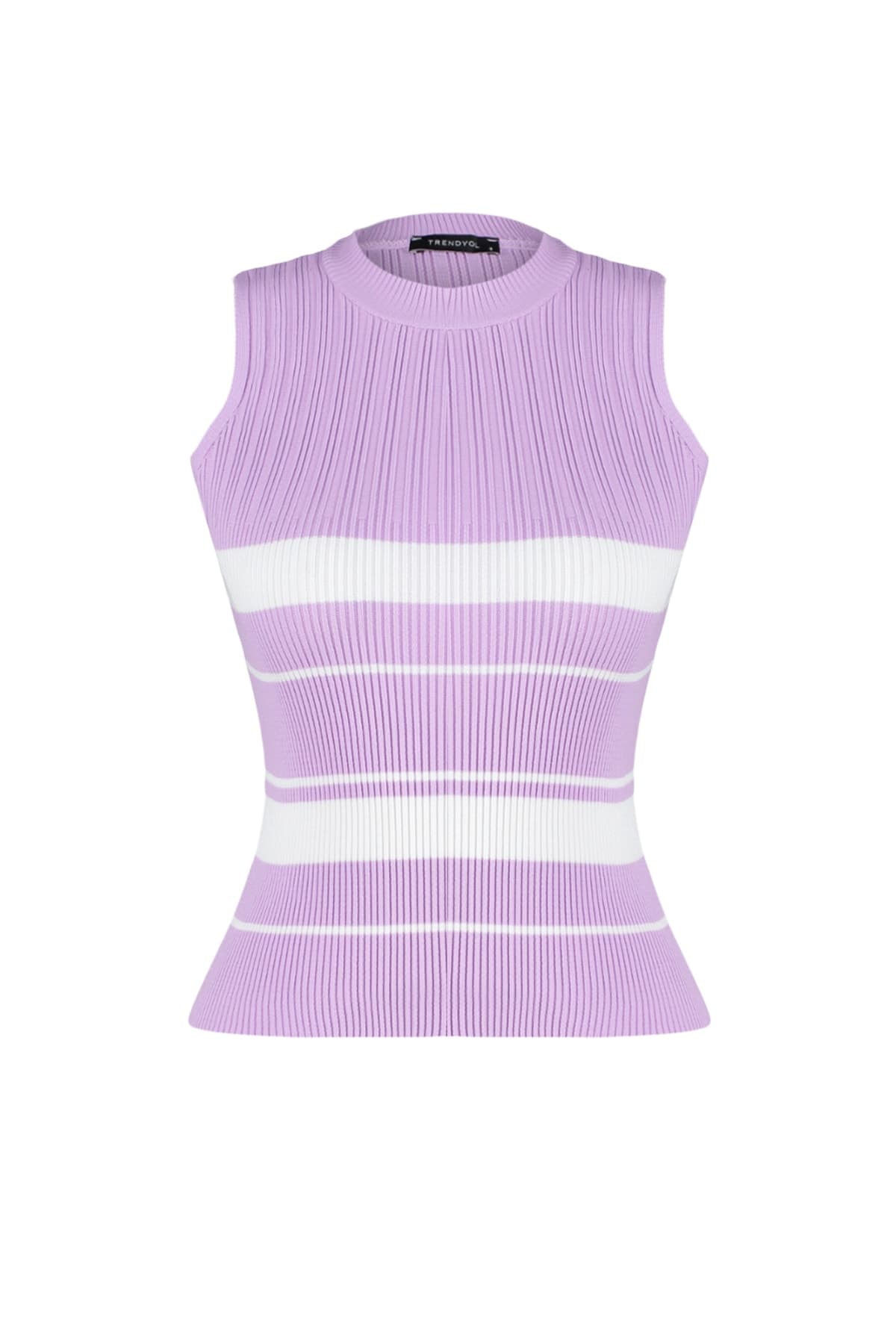 Trendyolmilla Lila Bisiklet Yaka Bluz TWOSS21BZ0370