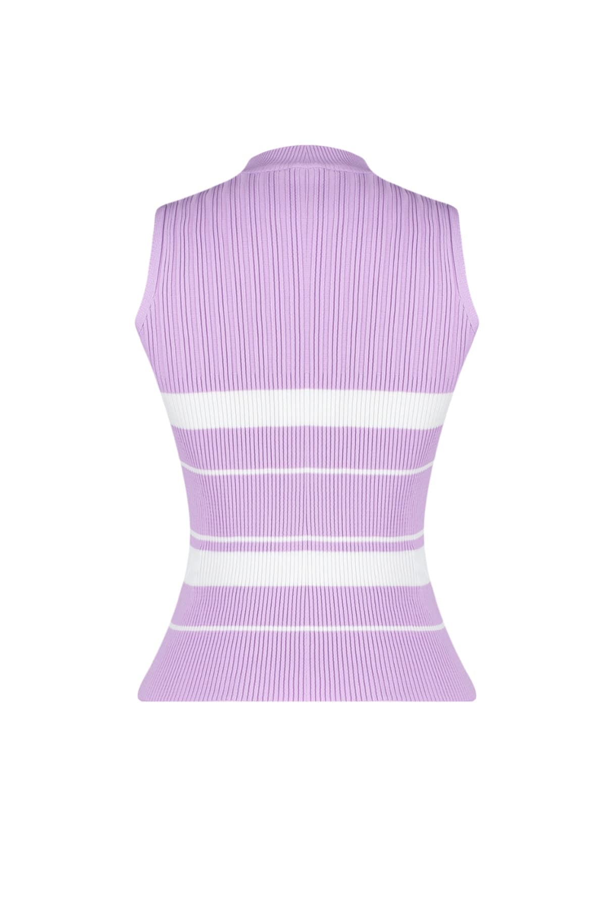 Trendyolmilla Lila Bisiklet Yaka Bluz TWOSS21BZ0370