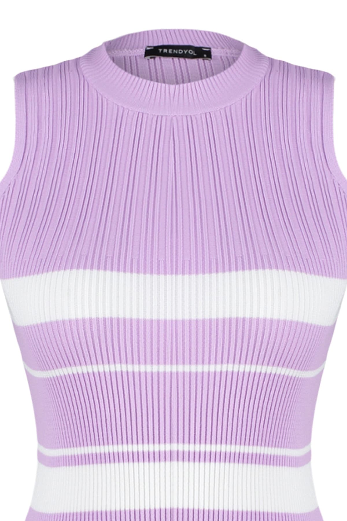 Trendyolmilla Lila Bisiklet Yaka Bluz TWOSS21BZ0370