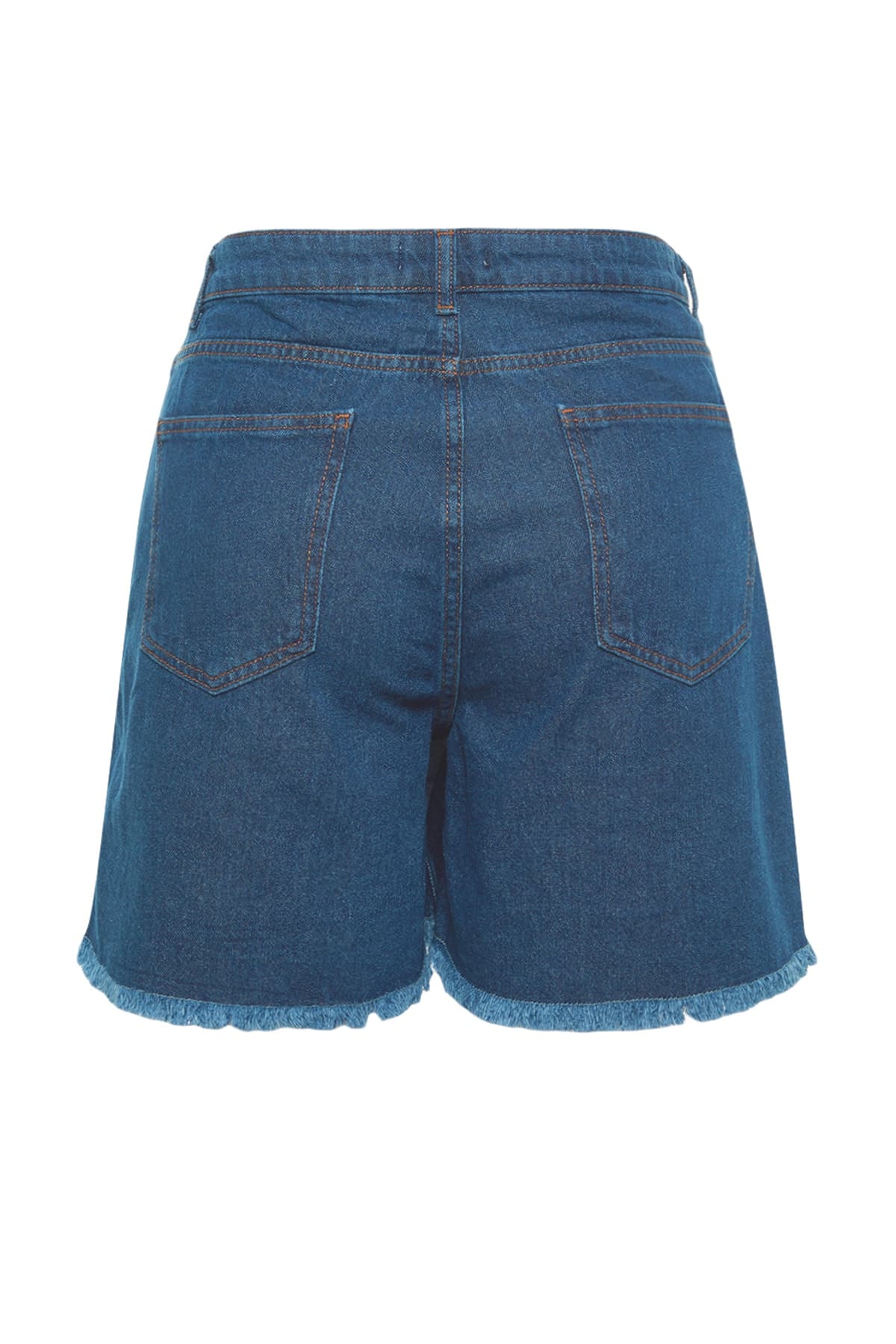 Trendyolmilla Curve Açık Mavi Yüksek Bel Etek Uçu Püsküllü Şort Etek TBBSS23AP00008