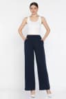 Kadın Bel Lastikli Bol Paça Pantolon Lacivert TZL-P-00016612