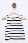Kız Çocuk Fitilli Çizgili Body Bluz Siyah TZL-P-00015723