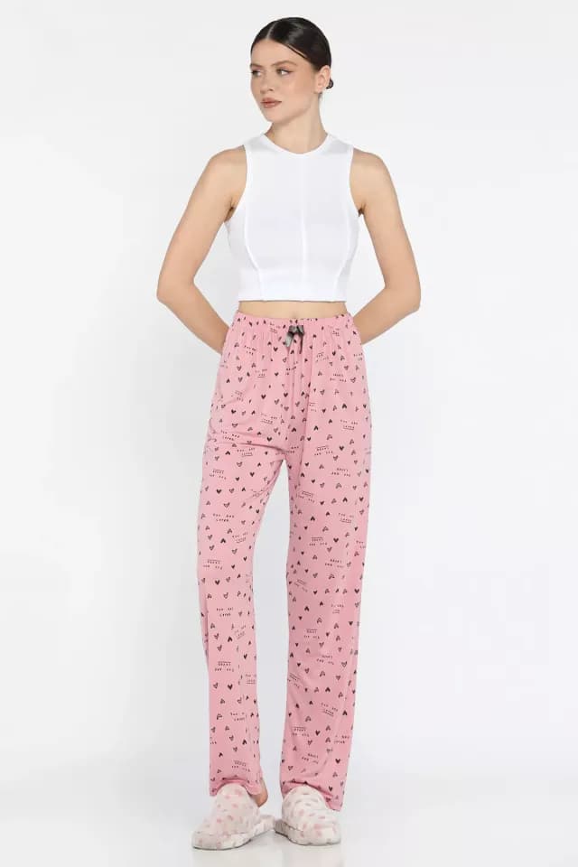 Product Kadın Desenli Pijama Altı Pembe TZL-P-00012720