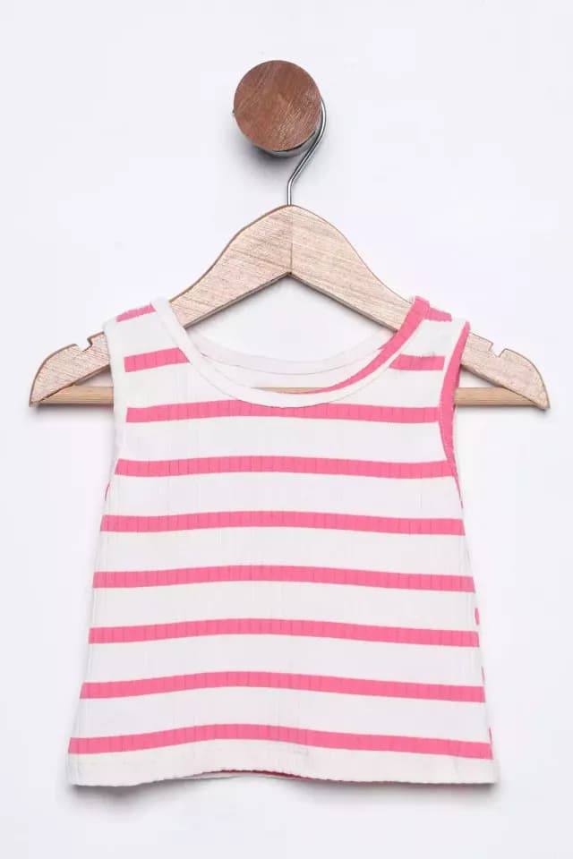 Product Kız Çocuk Fitilli Çizgili Body Bluz Pembe TZL-P-00015723