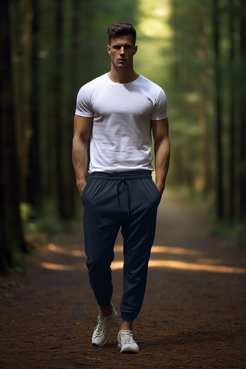 Lacivert Basic Regular/Normal Kesim Lastik Paça Jogger Eşofman Altı