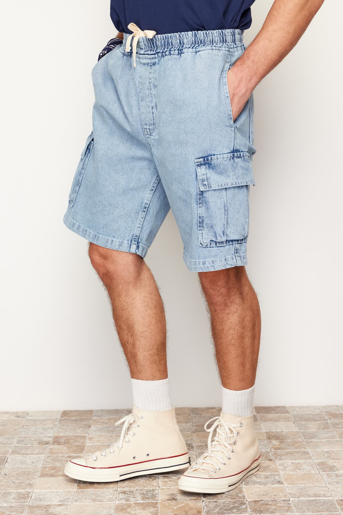 Mavi Regular Fit Kargo Cepli Denim Kot Şort & Bermuda