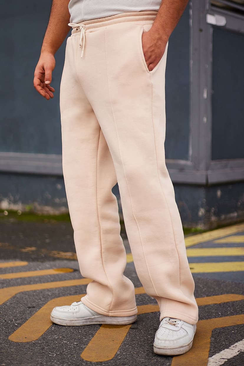 Taş Regular/Straight Kesim Dikiş Detaylı Eşofman Altı