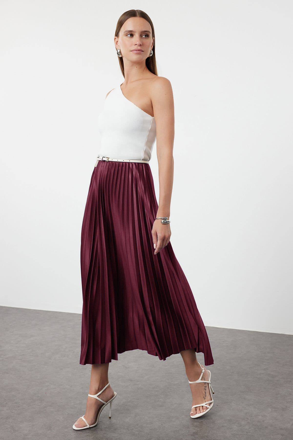 Mürdüm Piliseli Maxi Etek