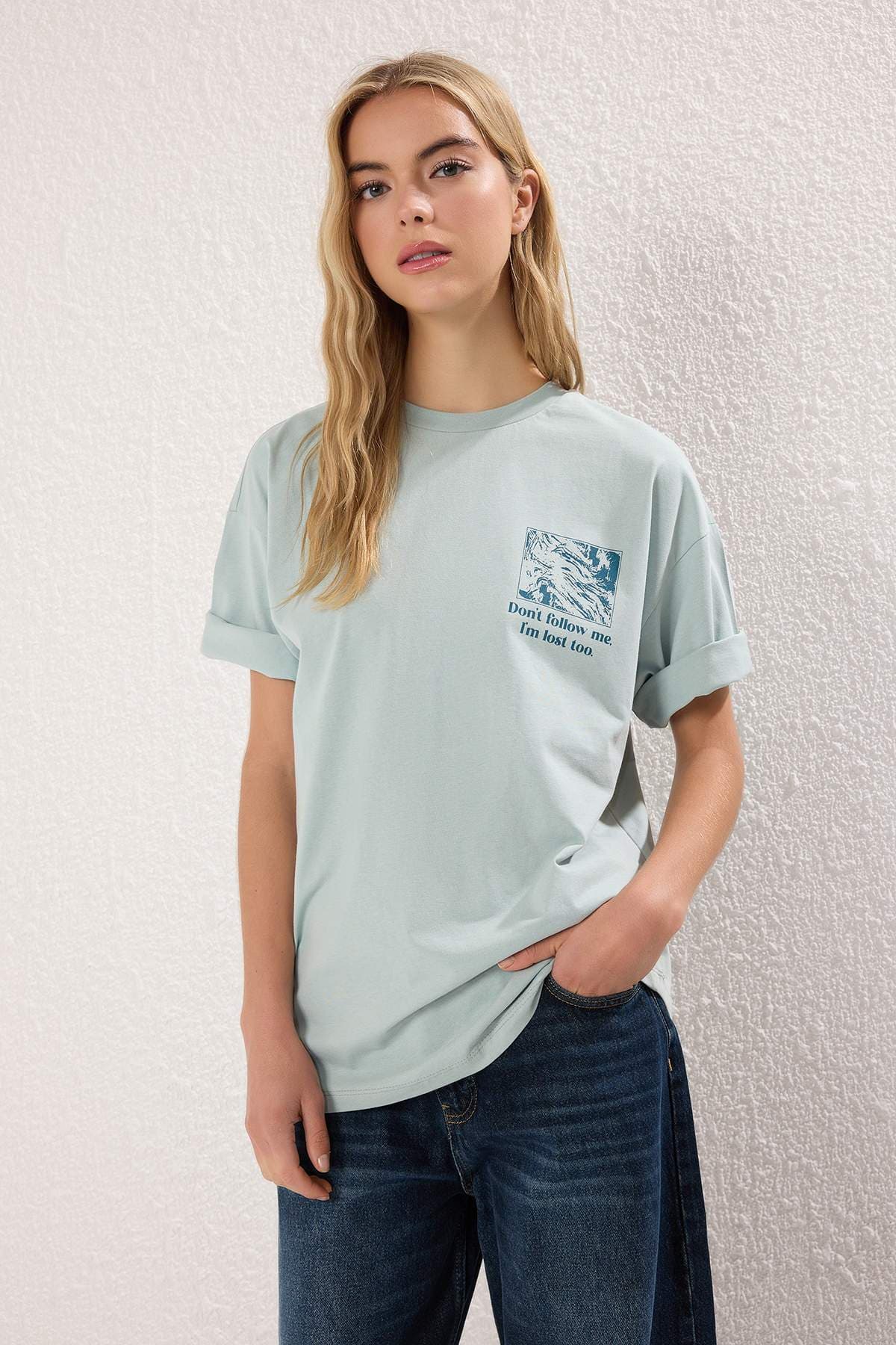 Mint Örme T-Shirt